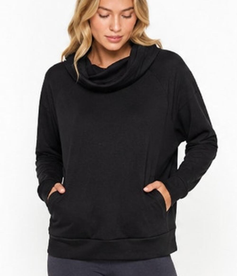 Good hYOUman Black Cowl Neck Fleece Lined Pullover Sweatshirt M